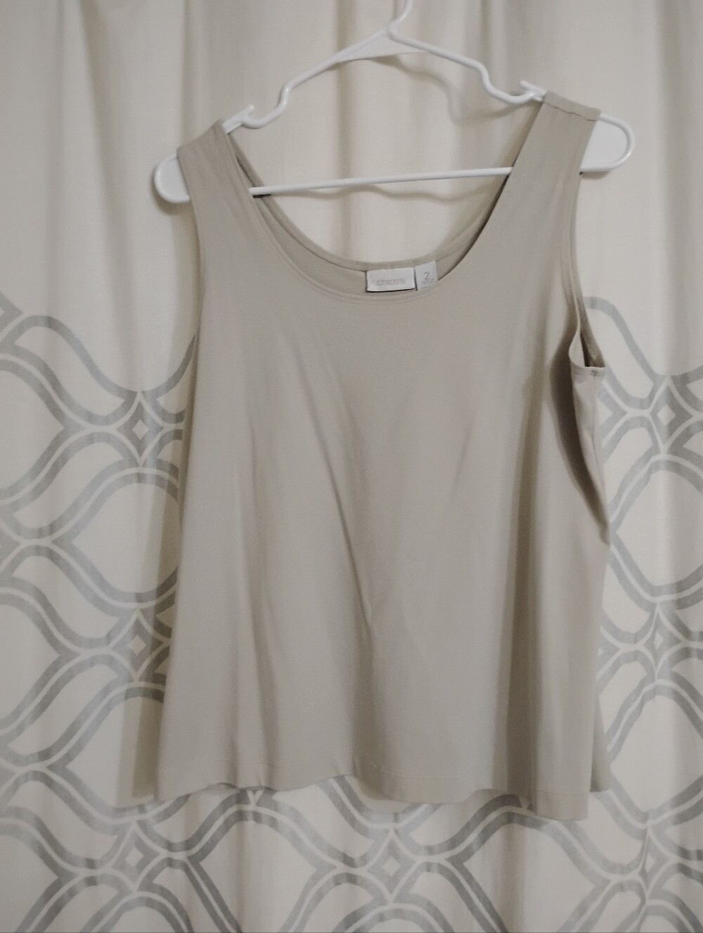 Chico Neutral Beige Scoop Neck Tank Top
